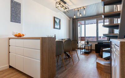 Tignes 350: Property, Table, Chair, Wood, Cabinetry, Interior Design, Floor, Building, Wall