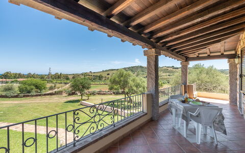 La Caletta 840: Plant, Sky, Property, Nature, Shade, Tree, Porch, Wood, Building, Interior Design