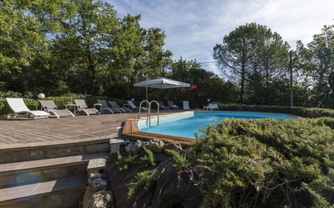 Villa Monteresi: Water, Plant, Sky, Swimming Pool, Cloud, Tree, Chair, Umbrella, Shade, Outdoor Furniture