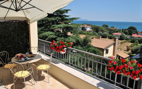 La Terrazza di Dinky: Plant, Building, Flower, Sky, Property, Flowerpot, Table, Umbrella, Tree, Outdoor Furniture
