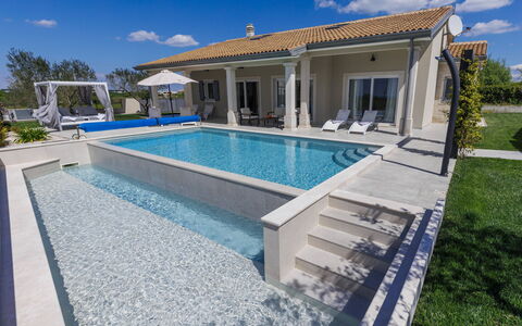 Villa Civitan: Swimming Pool, Residential Area, Outdoor Furniture, Resort, Composite Material, Water Feature, Shade, Estate, Leisure, Chair