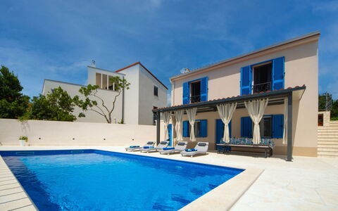 My Blue Wish: Sky, Water, Building, Cloud, Window, Plant, Azure, Swimming Pool, Interior Design, Shade