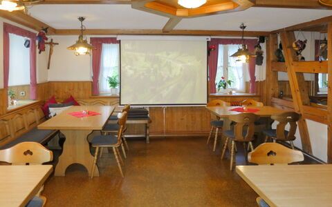Hexenstüble: Table, Furniture, Property, Wood, Lighting, Interior Design, Chair, Floor, Window, Flooring