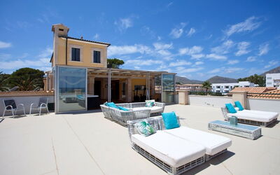 Port Pollença 108: Cloud, Sky, Building, Shade, Outdoor Furniture, Sunlounger, Urban Design, Condominium, Swimming Pool, Leisure