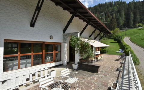 Villa Lucia: Property, Cloud, Plant, Tree, Building, Flowerpot, Architecture, Shade, Wood, Chair