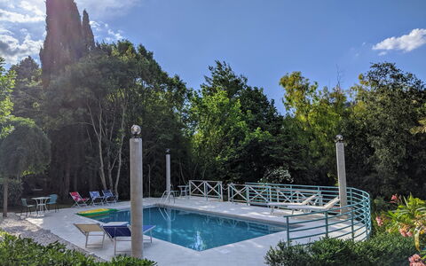 Villa Millefiori: Water, Cloud, Sky, Plant, Water Resources, Azure, Swimming Pool, Tree, Natural Landscape, Architecture