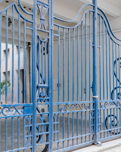 Le Six: Property, Building, Blue, Azure, Wood, Fence, Plant, Architecture, Material Property
