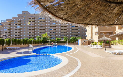 Jardines del Mar Ii - Marina D'Or: Water, Plant, Building, Property, Azure, Blue, Sky, Swimming Pool, Urban Design, Architecture