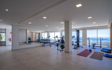 Blue Infinity 1: Building, Exercise Machine, Hall, Floor, Flooring, Automotive Design, Gym, Art, Physical Fitness