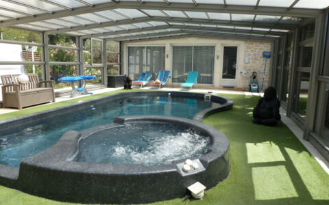 Logis de la Castagne: Leisure, Swimming Pool, Composite Material, Garden, Recreation, Water Feature, Backyard, Yard, Outdoor Furniture, Landscaping