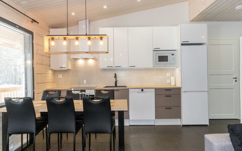 Pehtoori B: Furniture, Interior Design, Kitchen, Wood, Countertop, Light Fixture, Ceiling, Flooring, Lighting, Kitchen Appliance