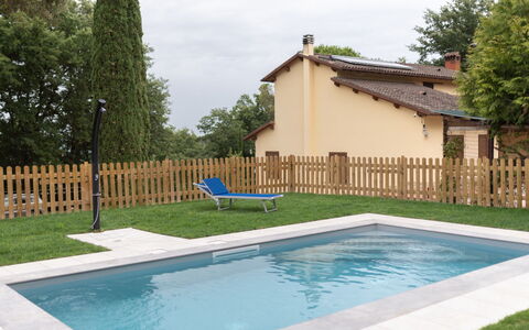 Villa le Pine: Water, Sky, Plant, Swimming Pool, Building, Tree, Shade, Grass, Leisure, Landscape
