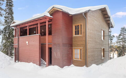 Länsirinne B5: Wood, Snow, Cottage, Winter, Roof, Home, Freezing, Log Cabin, Siding, Slope