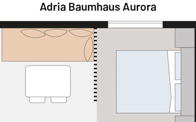 Accommodation:&nbsp;Premium Baumhaus mit 1 Schlafzimmer 100.6