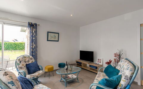 Villa Kerlina: Furniture, Property, Couch, Azure, Comfort, Interior Design, Living Room, Picture Frame, Floor, Flooring