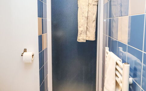 Meyrignac-L'Eglise 110: Flooring, Floor, Tile, Composite Material, Door, Bathroom, Glass, Plumbing Fixture, Plumbing