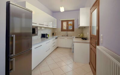 Kalpaki Iii: Cabinetry, Countertop, Furniture, Building, Drawer, Houseplant, Door, Kitchen, Interior Design, Kitchen Appliance