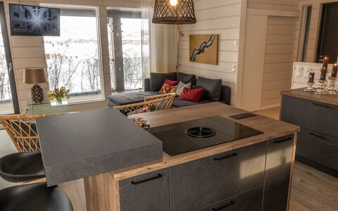 Haltinmalla: Furniture, Countertop, Flooring, Wood, Kitchen, Cabinetry, Interior Design, Floor, Kitchen Appliance, Home Appliance