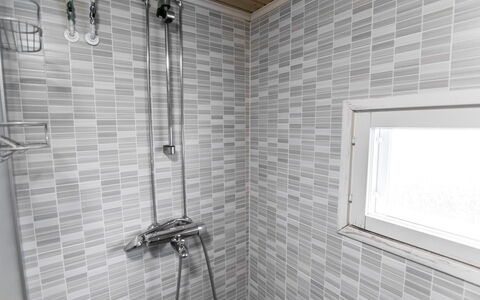 Anttoora A-Sauna: Wall, Flooring, Plumbing Fixture, Floor, Interior Design, Tile, Bathroom, Plumbing, Composite Material