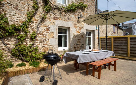 Ty Coz: Plant, Property, Window, Table, Building, Outdoor Table, Flooring, Outdoor Furniture, Wood, Shade