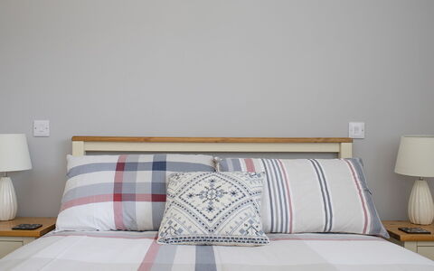 Joan'S House: Furniture, Property, Comfort, Azure, Lighting, Bed Frame, Lamp, Wood, Textile, Interior Design