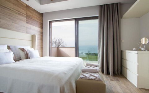 Villa Prestige: Furniture, Cabinetry, White, Building, Comfort, Azure, Wood, Shade, Textile