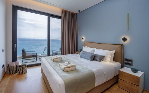 Nereid Luxury Villa: Furniture, Building, Property, Comfort, Azure, Wood, Textile, Pillow, Window, Interior Design