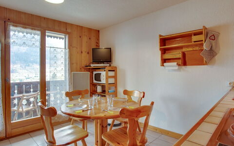 Saint Gervais 185: Room, Property, Furniture, Dining Room, Interior Design, House, Floor, Building, Table, Real Estate