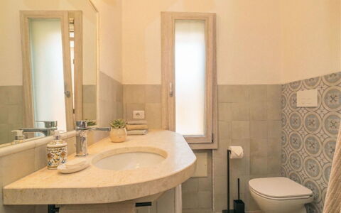 Arzachena 700: Bathroom Sink, Bathroom, Flooring, Plumbing Fixture, Interior Design, Wall, Sink, Floor, Tap, Plumbing