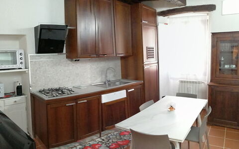 App. Il Sasso Di Olina: Property, Furniture, Cabinetry, Countertop, Table, Kitchen Appliance, Sink, Building, Wood, Home Appliance