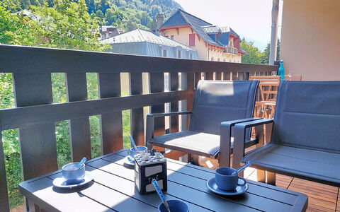 Saint Gervais 410: Furniture, Wood, Porch, Outdoor Furniture, Chair, Balcony, Hardwood, Outdoor Table, Deck, Wood Stain