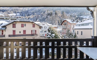 Saint Gervais 410: Building, Snow, Property, Window, Sky, Fence, House, Tree, Wood, Morning