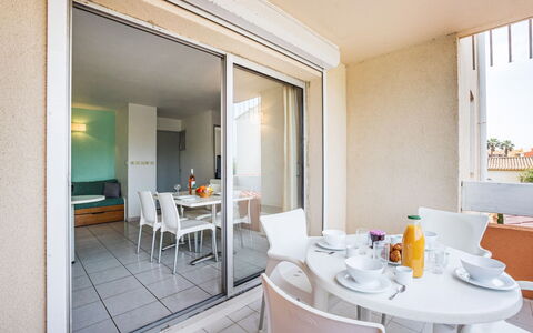 Cap D'Agde 919: Sky, Table, Furniture, Daytime, Property, Plant, Mountain, Azure, Chair, Nature