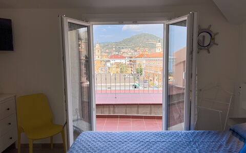 Vista Mare Borgo Peri: Building, Window, Blue, Azure, Shade, Comfort, Chair, Wood, House, Architecture