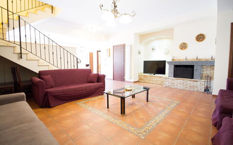 Villa Dei Castagni: Furniture, Property, Table, Couch, Building, Wood, Television, Comfort, Decoration, Studio Couch