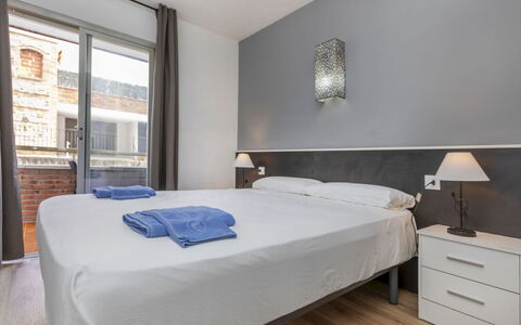 Cosy Lloret: Furniture, Interior Design, Floor, Bed, Room, Bedroom, Bed Sheet, Bedding, Ceiling, Bed Frame