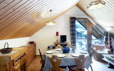 Les Combettes D et e: Furniture, Table, Cabinetry, Wood, Interior Design, Chair, Building, Floor, Flooring, Hardwood