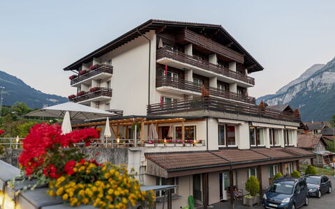 Brienz Sunset: Architecture, Mountain Range, Balcony, Mountain Village, Hotel, Alps, Villa