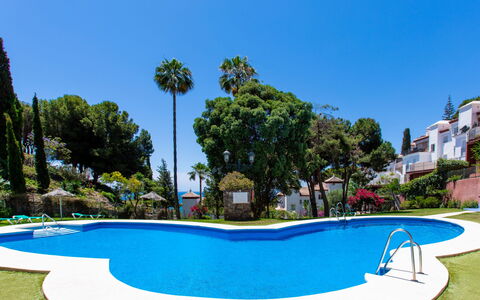 Ladera del Mar: Water, Plant, Daytime, Sky, Building, Swimming Pool, Tree, Shade, Outdoor Furniture, House