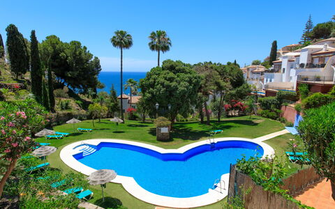 Ladera del Mar: Plant, Water, Sky, Property, Building, Azure, Tree, Seaside Resort, Swimming Pool, Vegetation