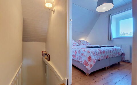 La Chaumière: Bedroom, Wood, Interior Design, Floor, Ceiling, Bed, Flooring, Room, Bed Sheet, Bedding