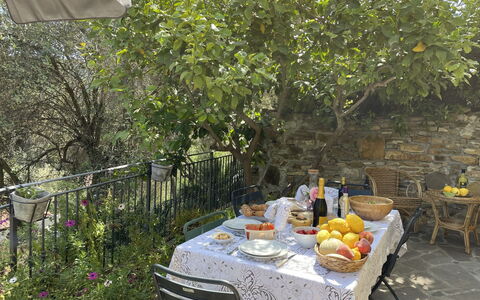 Lingueglietta 6: Food, Table, Furniture, Plant, Tableware, Chair, Outdoor Furniture, Outdoor Table, Interior Design, Tablecloth