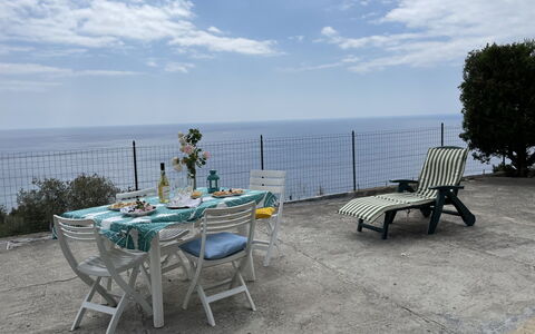 Villa Panoramica: Cloud, Sky, Water, Table, Property, Furniture, Azure, Chair, Outdoor Furniture, Shade