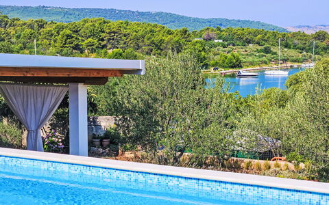 Katenas: Water, Property, Plant, Sky, Swimming Pool, Azure, Blue, Shade, Rectangle, Outdoor Furniture