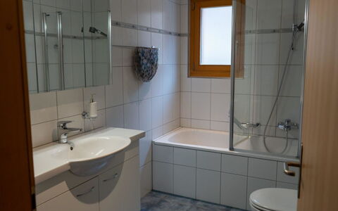 Alpine Retreat: Bathroom, Plumbing Fixture, Bathroom Sink, Flooring, Interior Design, Sink, Floor, Tap, Plumbing, Tile
