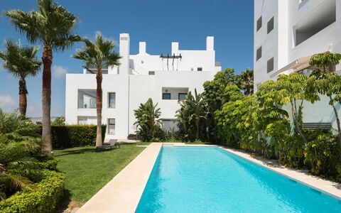 Cortesin: Sky, Plant, Building, Daytime, Property, Water, Azure, Blue, Tree, Architecture