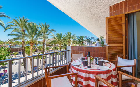 Can Llorenc Sea Views: Sky, Property, Furniture, Building, Table, Plant, Azure, Interior Design, Shade, Chair