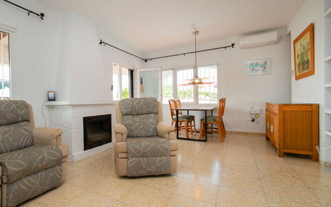 Villa Panorama: Furniture, Couch, Comfort, Wood, Window, Houseplant, Living Room, Floor, Flooring, Hardwood