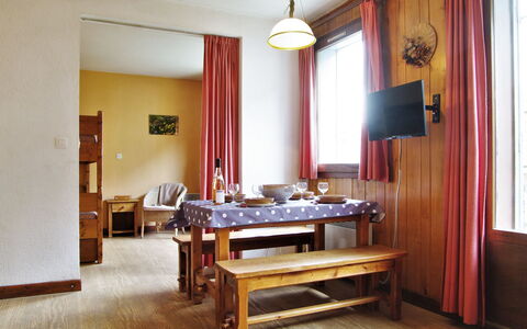 L'Armancette: Furniture, Table, Building, Property, Window, Curtain, Wood, Textile, Interior Design, Flooring