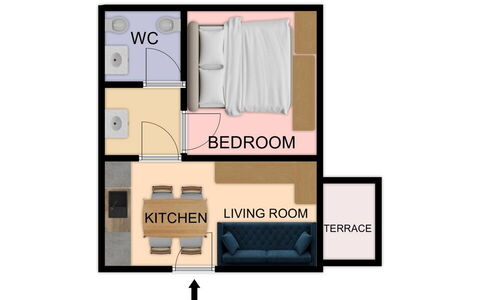 Fano Lighthouse: Bedroom, Bed, Bedding, Bed Sheet, Floor, Linens, Bed Frame, Room, Pillow, Drawer